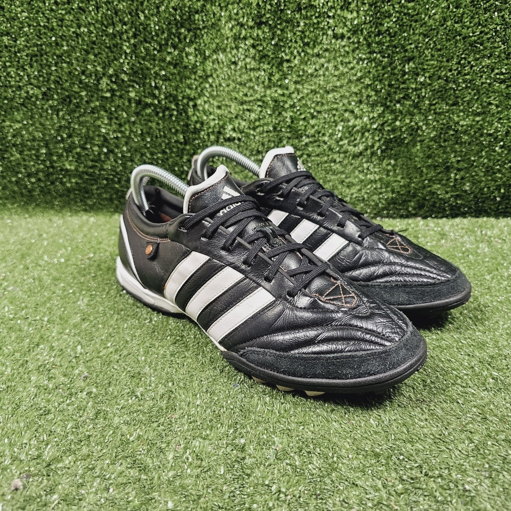 Adidas Adipure TRX Black Leather Indoor Turf Athletic Soccer Shoes Mens 9